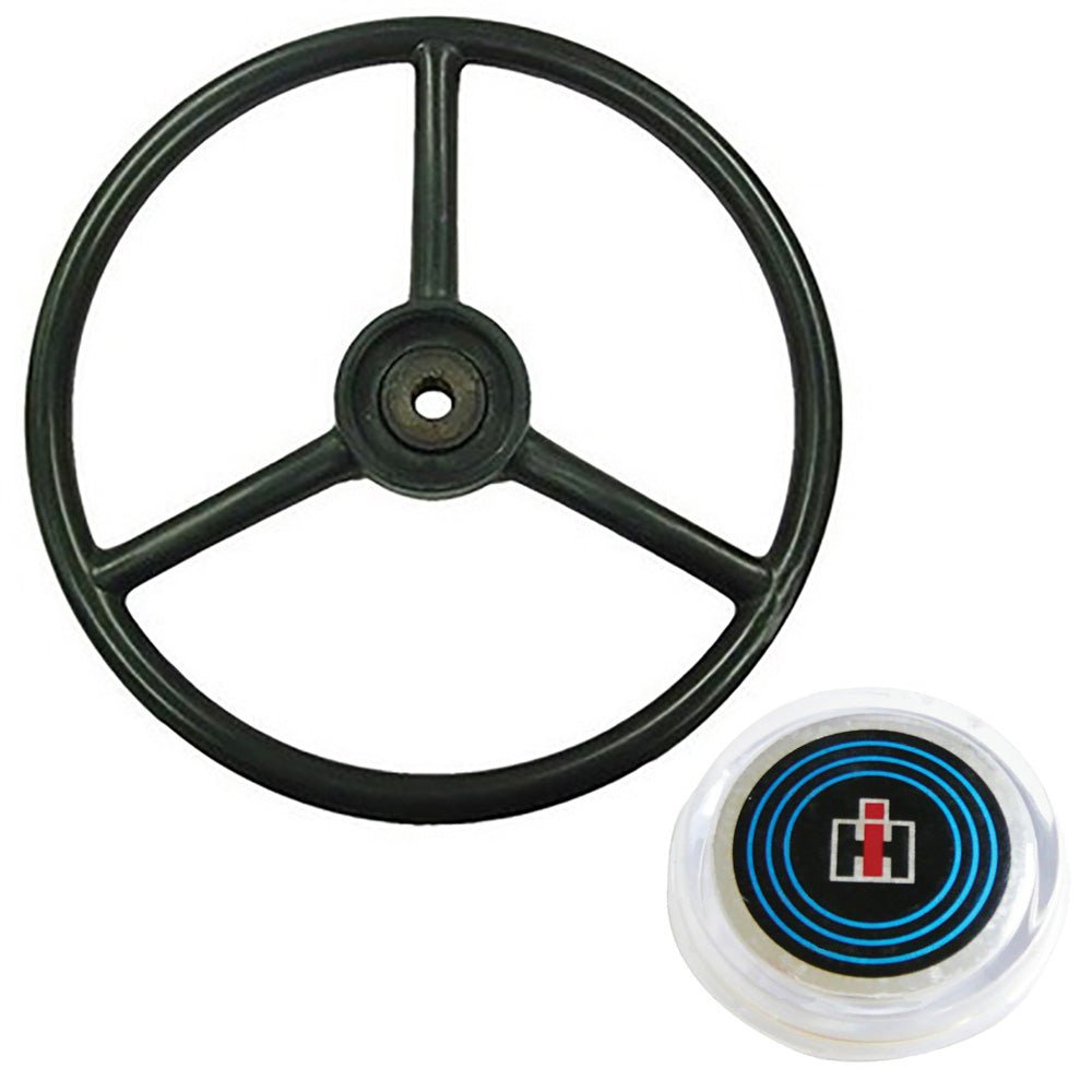 Steering Wheel with "IH" Cap Fits International Replaces 385734R1