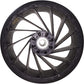 Flat-Free Plastic Flex Wheel w/Rubber Tread- 3/4in Bore 4.10/3.50-4in