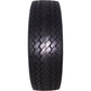 Flat-Free Plastic Flex Wheel w/Rubber Tread- 3/4in Bore 4.10/3.50-4in