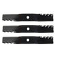 Set of 3 Mulching Mower 54" Blades Fits John Deere M164016 X710 X730 X734