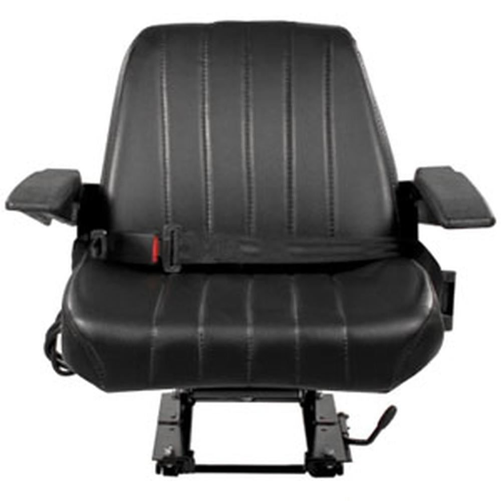 Black Vinyl Seat Assembly w/ Suspension Fits Kubota Replaces 3A011-85010