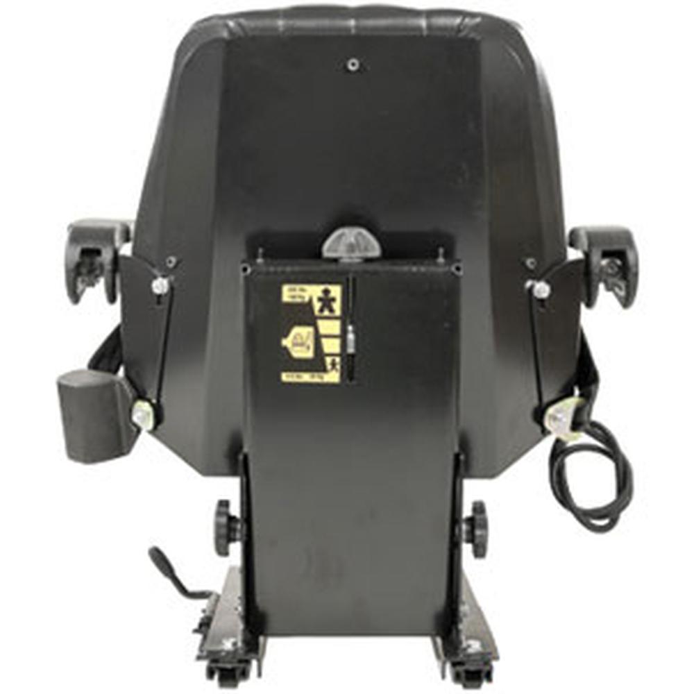 Black Vinyl Seat Assembly w/ Suspension Fits Kubota Replaces 3A011-85010