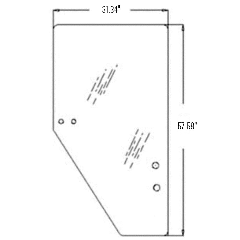 Fits Kubota LH Tractor Glass Door for Models M110 M105X M125X M120 3F260-53080