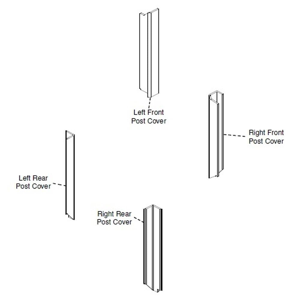 R1229 Cab Foam Post Kit - Black Fits John Deere