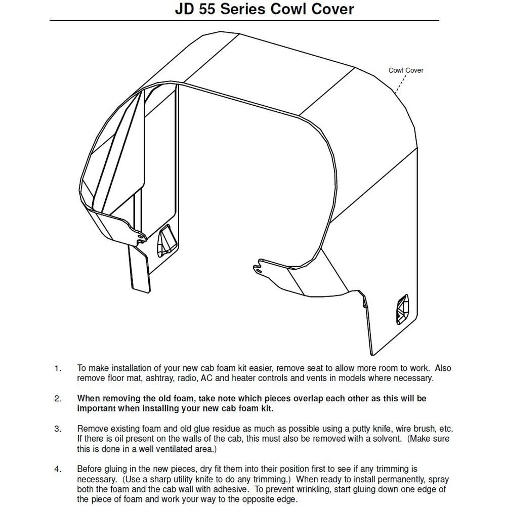 4176-P55CC New Dash Cowl Fits John Deere 4255 4455 4555 4560 +