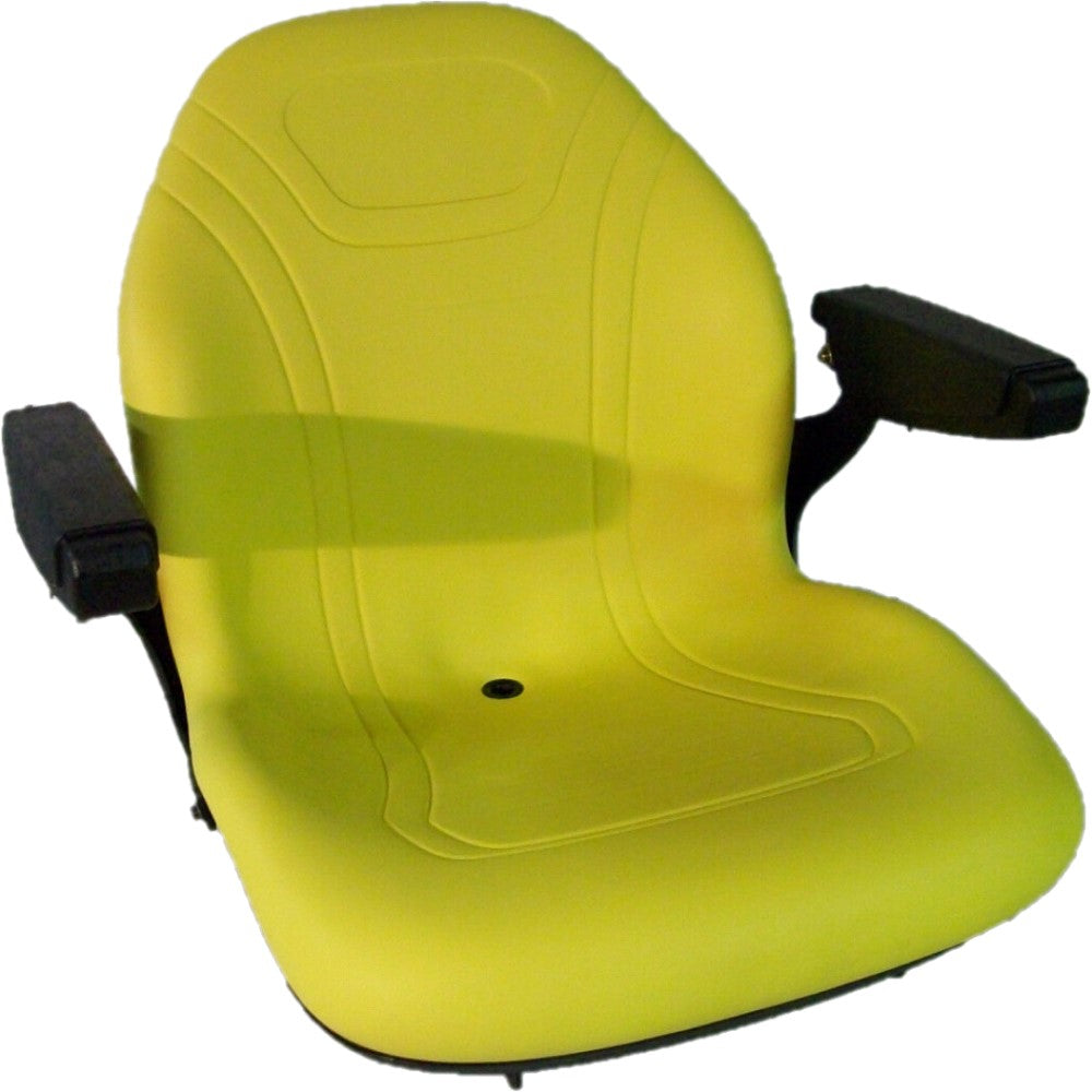 Yellow Seat w/ Armrests & Bracket Fits John Deere Tractor X720 X724 X728 X740