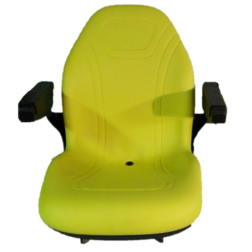 Yellow Seat w/ Armrests & Bracket Fits John Deere Tractor X720 X724 X728 X740
