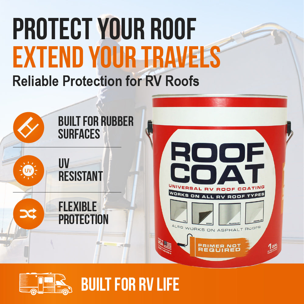 (1) Gallon Rubber Roof Coating - For Durable Protection
