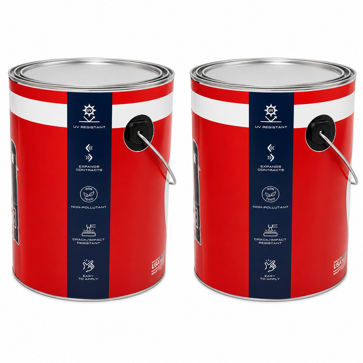 (2) Gallons Rubber Roof Coating - For Durable Protection