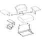 AT18698 AT18699 (4) Piece Seat Cushion Set Fits John Deere - Wooden Base