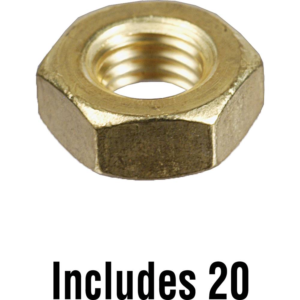 462-19006-20-JN J&N Electrical Products Nut, Hex-Brass
