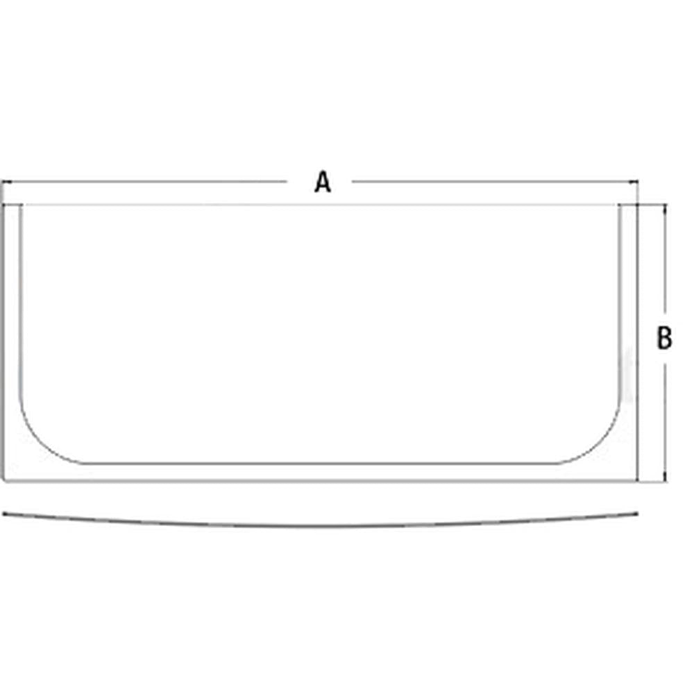 Lower Front Windshield Cab Glass - Fits John Deere 350GLC 200DLC 240DLC 270DLC 3