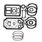 Engine Gasket Set w/ Piston Rings Fits Kohler Replaces 235889