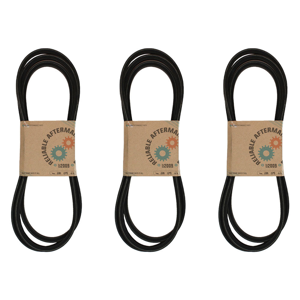 Qty 3: Blade Drive Belt 
 Fits Grasshopper Replaces 382090 Made with Aramid