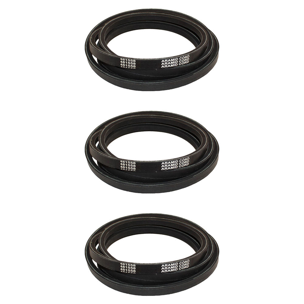 Qty 3: Blade Drive Belt 
 Fits Grasshopper Replaces 382090 Made with Aramid