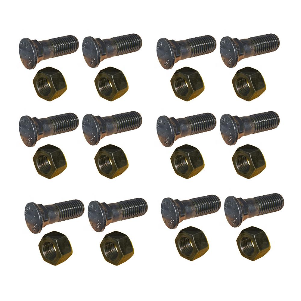 12 Plow Bolt and Nut for Blades / Cutting Edges 1-8 X 3 Dome Head