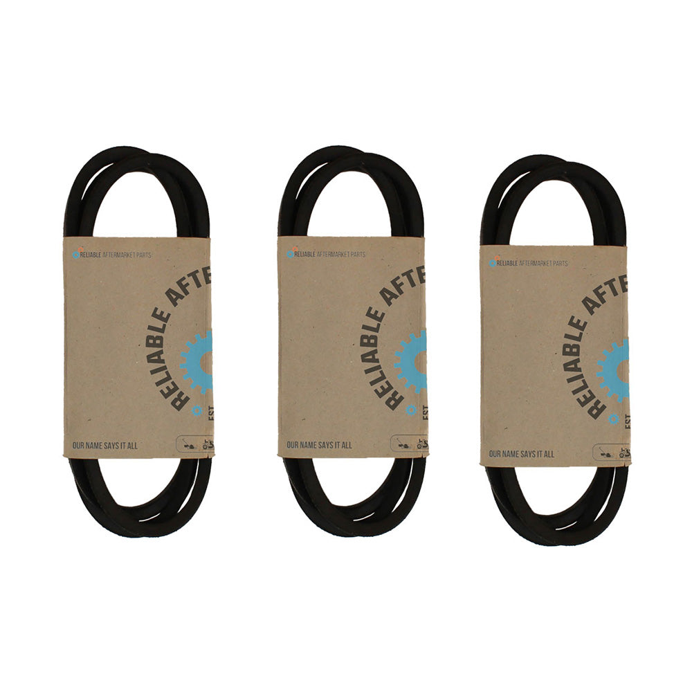 Set of (3) Fractional V-Belt Fits Cub Cadet Riding Mower w/ 42" Deck 1517 1525