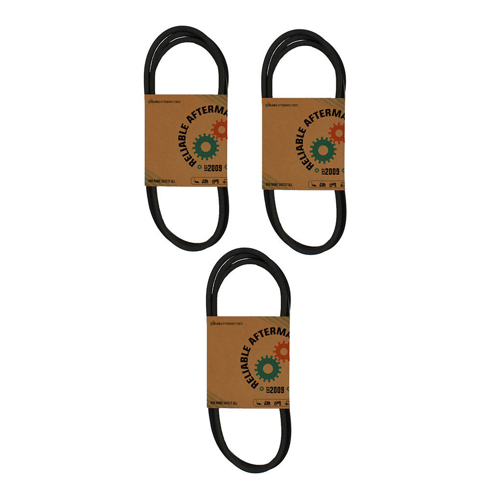 (3 Pack) Classical V-Belt 1/2” x 95" A-Section Polyester Cord A93 4L950