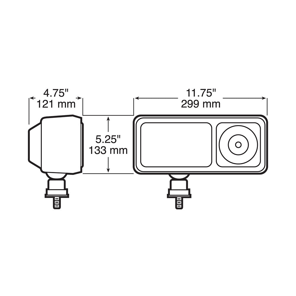 BladeLights & Reg Snow Plow Light Kit 11.75" x 5.25" Height 505K Peterson Brand