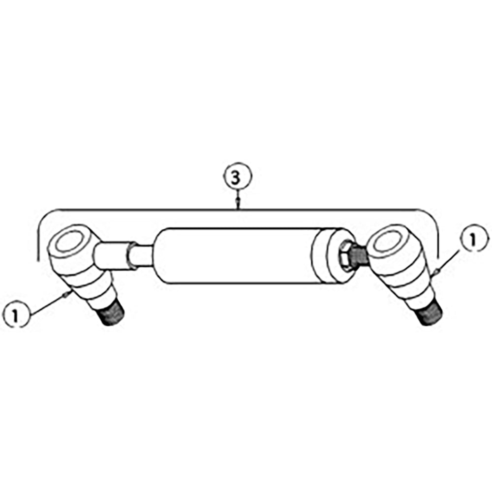511562M1 Power Steer Steering Cylinder Fits Massey Ferguson 2200