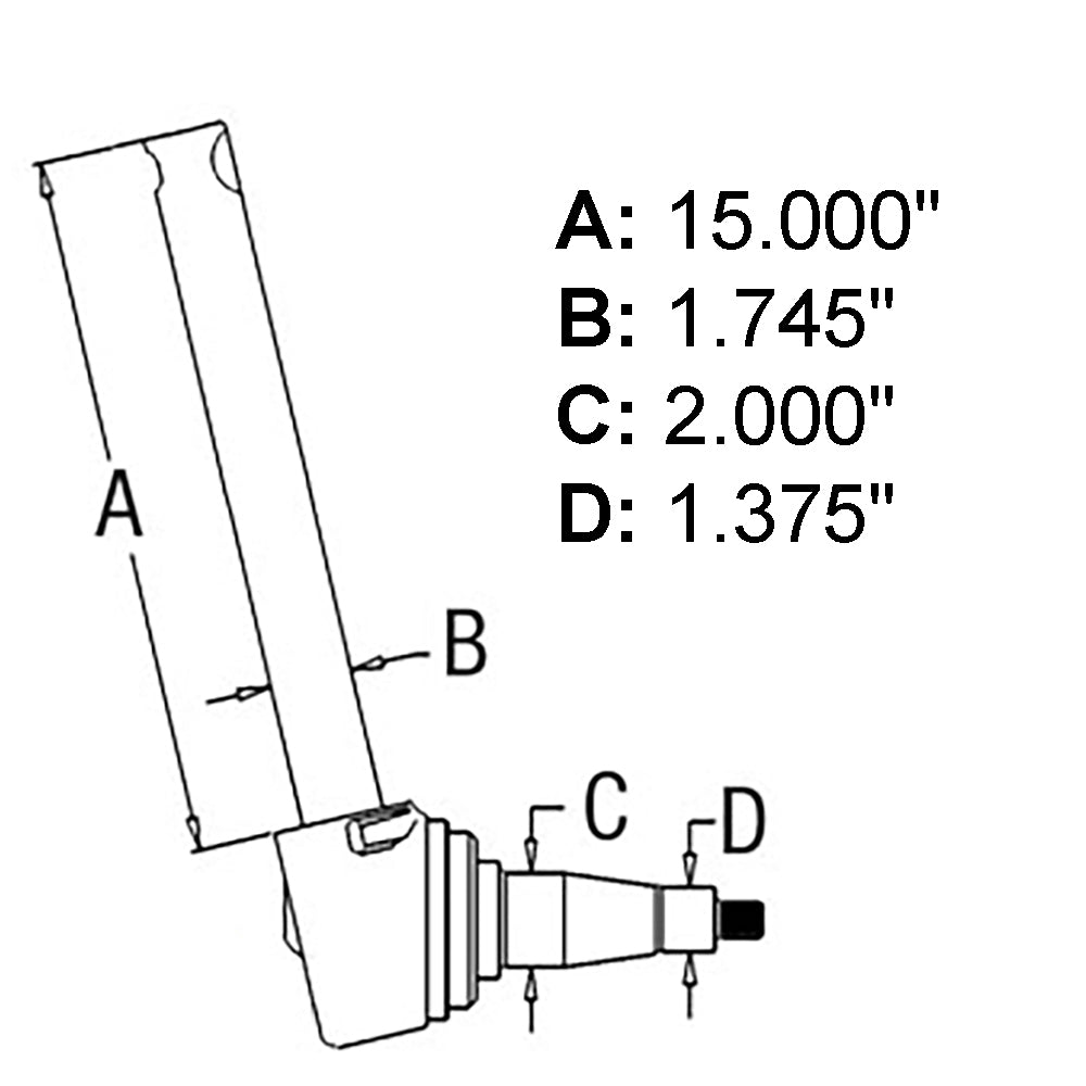 522545M91 RH Spindle Fits Massey Ferguson Tractor 1100 1105 1130 1135 1150 1155