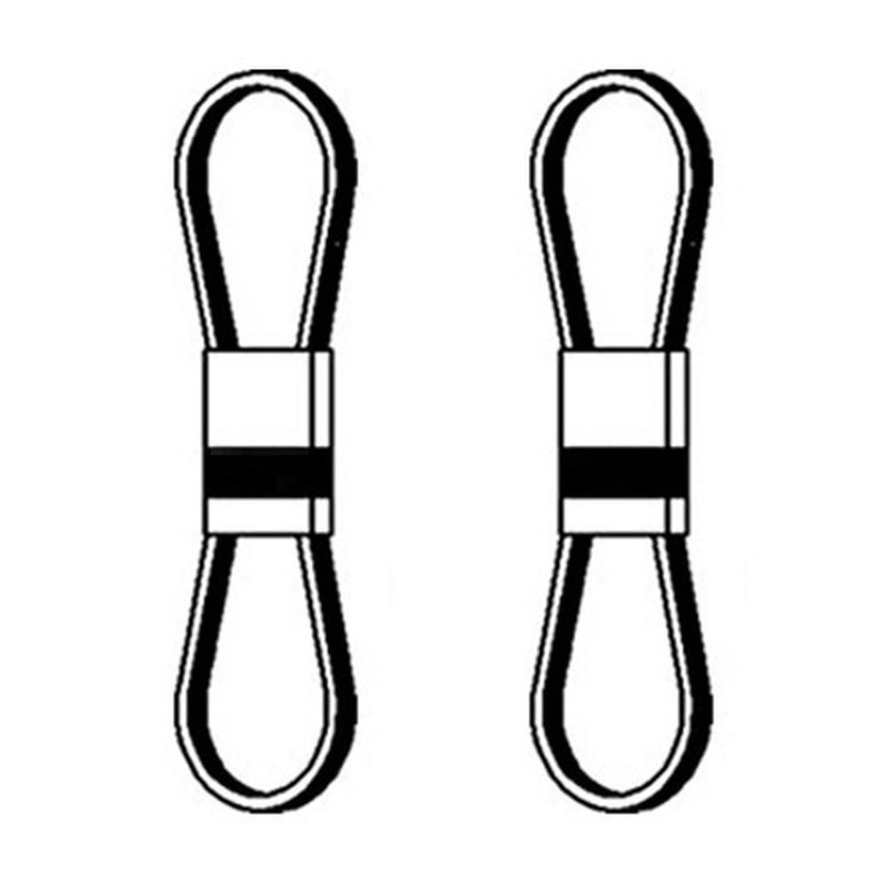 529900M91 (Set of 2) Fan Belts Fits Massey Ferguson Tractor 1085
