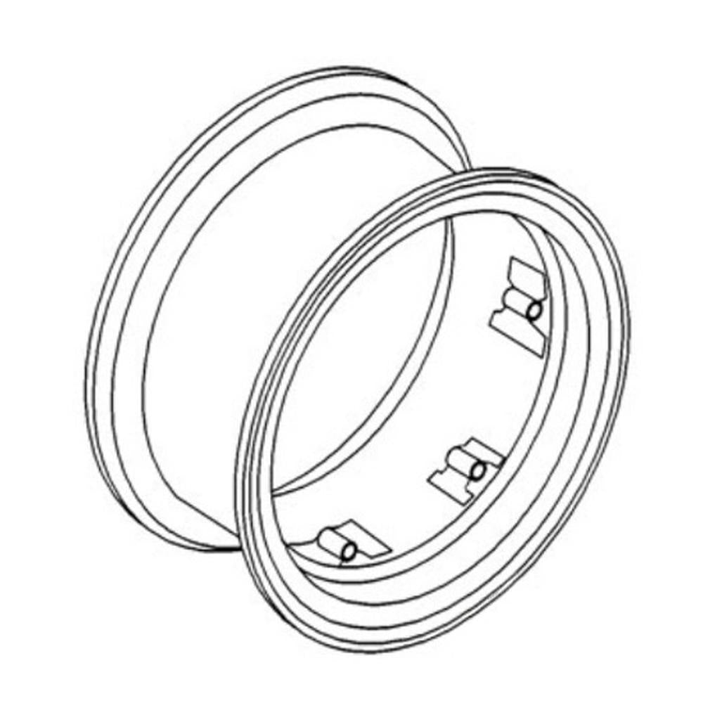 WN-RW12246-PEX Rim, 12" x 24", Rear Fits Case 200 300 400 430 470 500 530 570