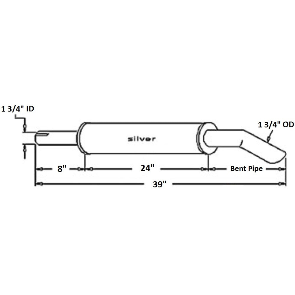 Muffler TX12624 fits Long 260 310 350 360