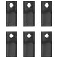 Qty 6: Left Hand Disc Mower Blade Fits Lely Replaces 58699_x6