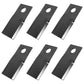 Qty 6: Left Hand Disc Mower Blade Fits Fella Replaces 111724