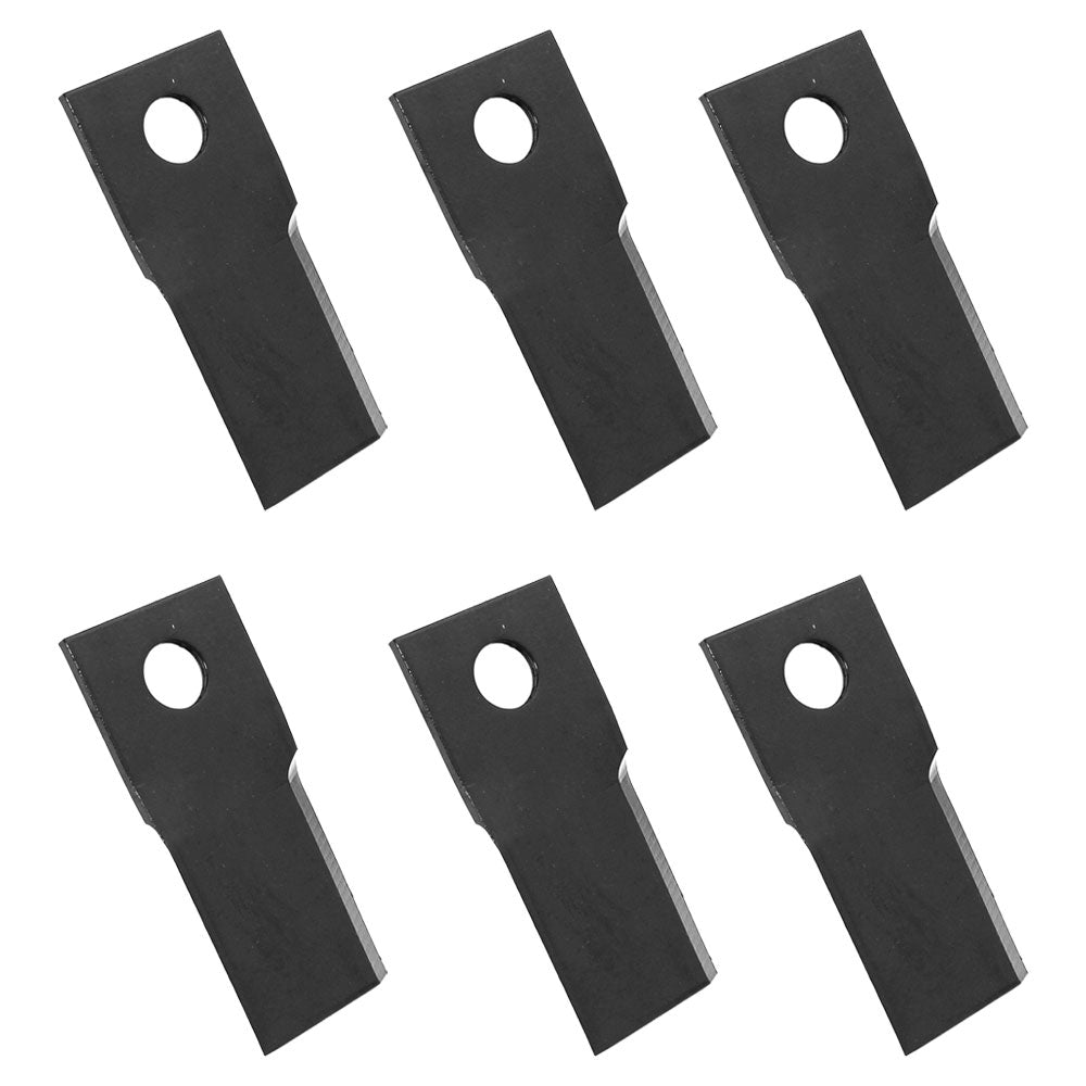 Set of (6) Disc Mower Blades - Left Hand Fits Case IH Models: 306 307 308