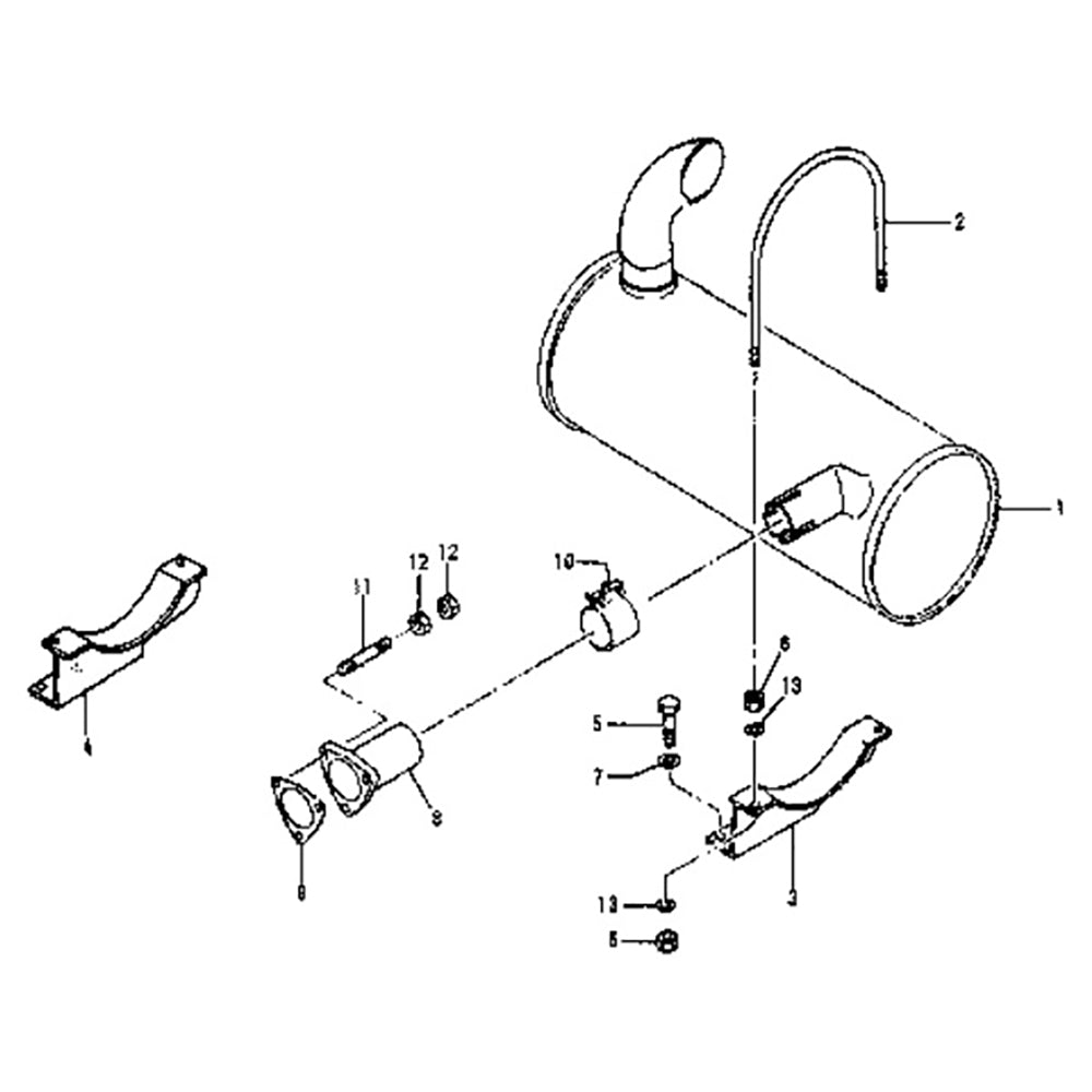5I7935 Muffler Fits Caterpillar Hydraulic Excavator 311B 312B 312BL Fits CAT