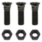 3 -Plow Bolt, Nut, washer Blades/Cutting Edge, 3/4-10X2 1/2 - Grade 8, Dome Head