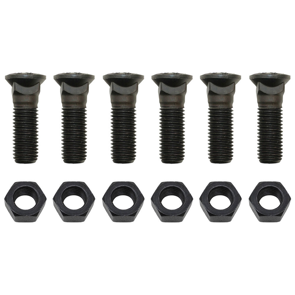 6 - Plow Bolt & Nut for Blades / Cutting Edge, 3/4-10X2 1/2 - Grade 8, Dome Head