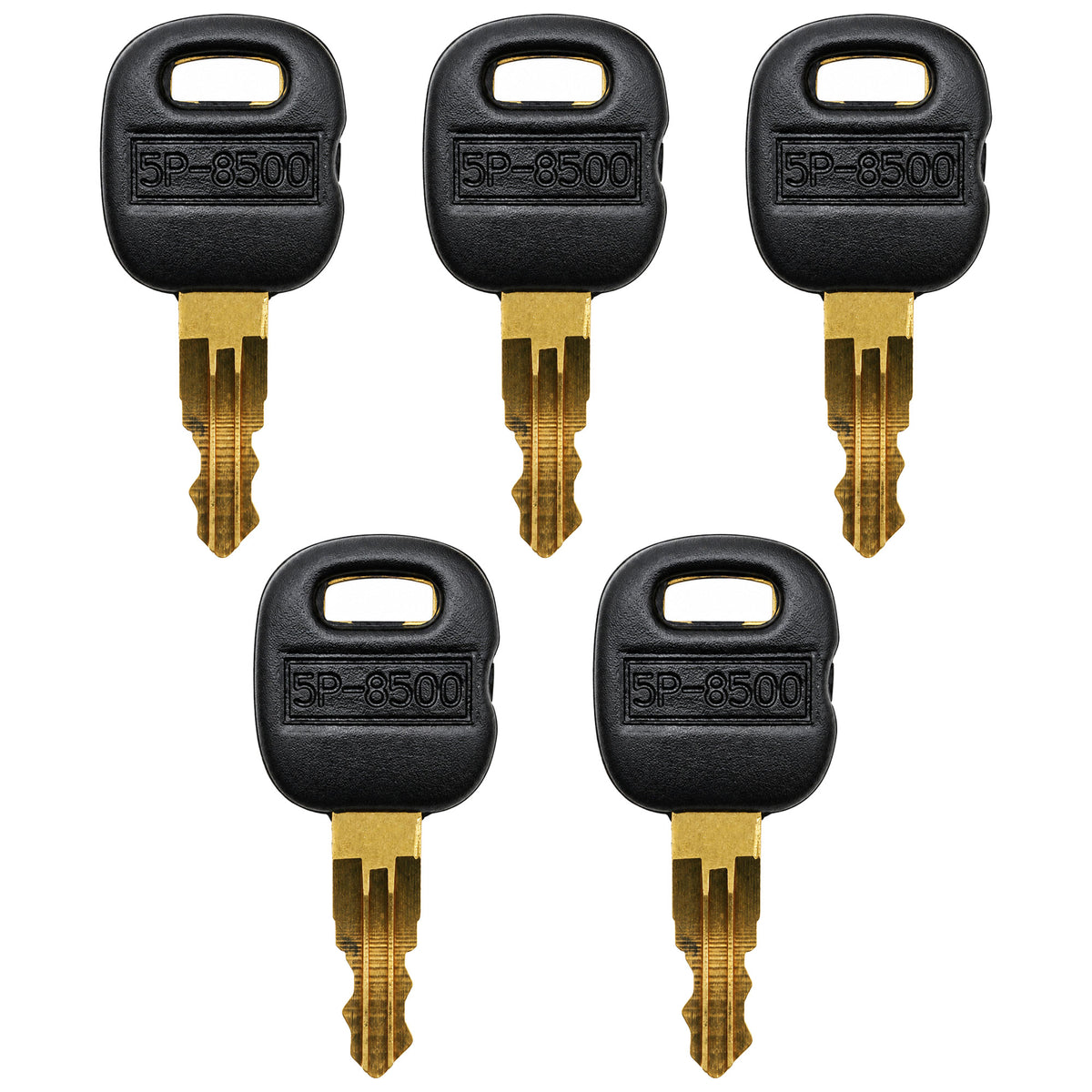5P8500 Old Style Ignition Keys (5 Pack) Fits Caterpillar Fits CAT Heavy Equipmen