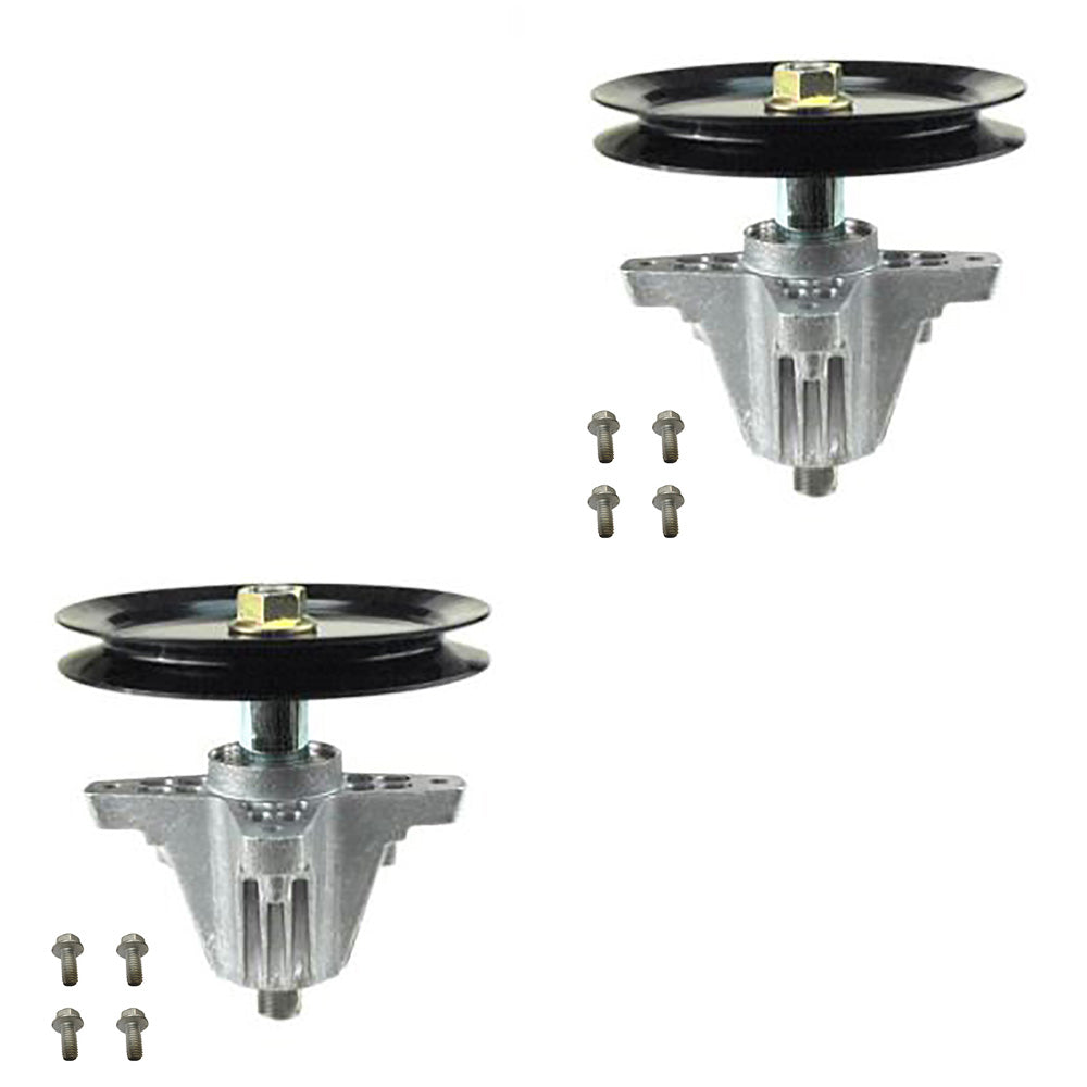 Qty 2: Mower Deck Spindle with Pulley and Bolts Fits MTD Replaces 159830