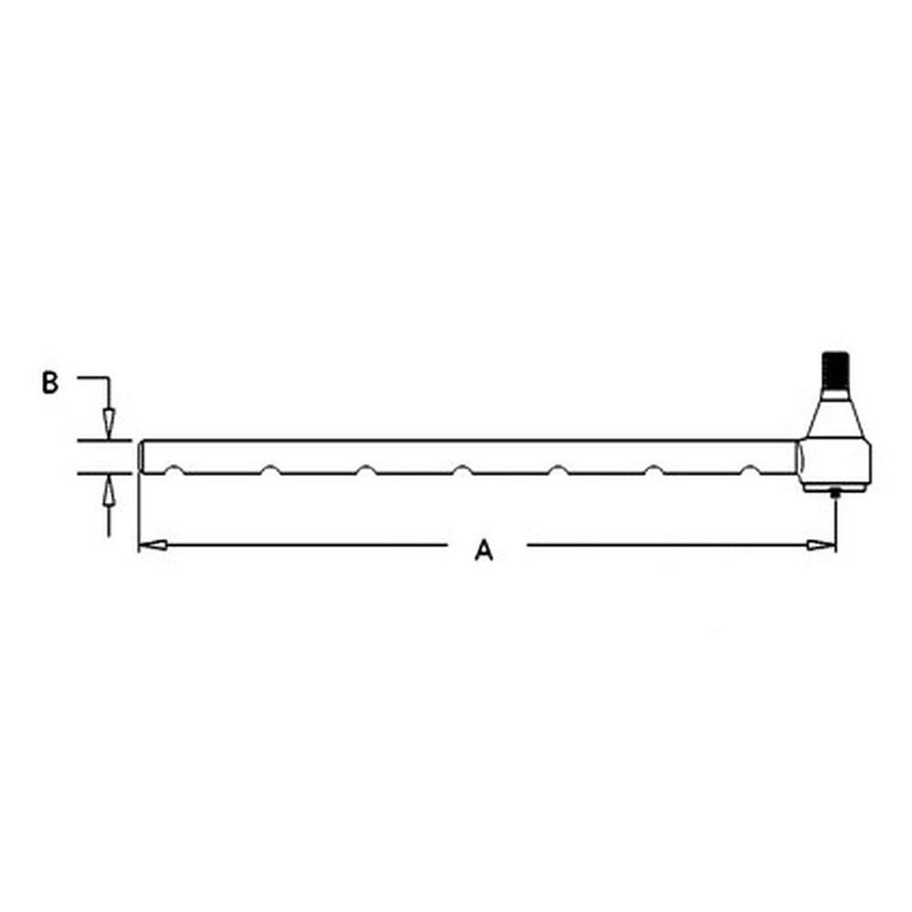 Outer Left Hand Tie Rod End Fits International Harvester Replaces 527660R91