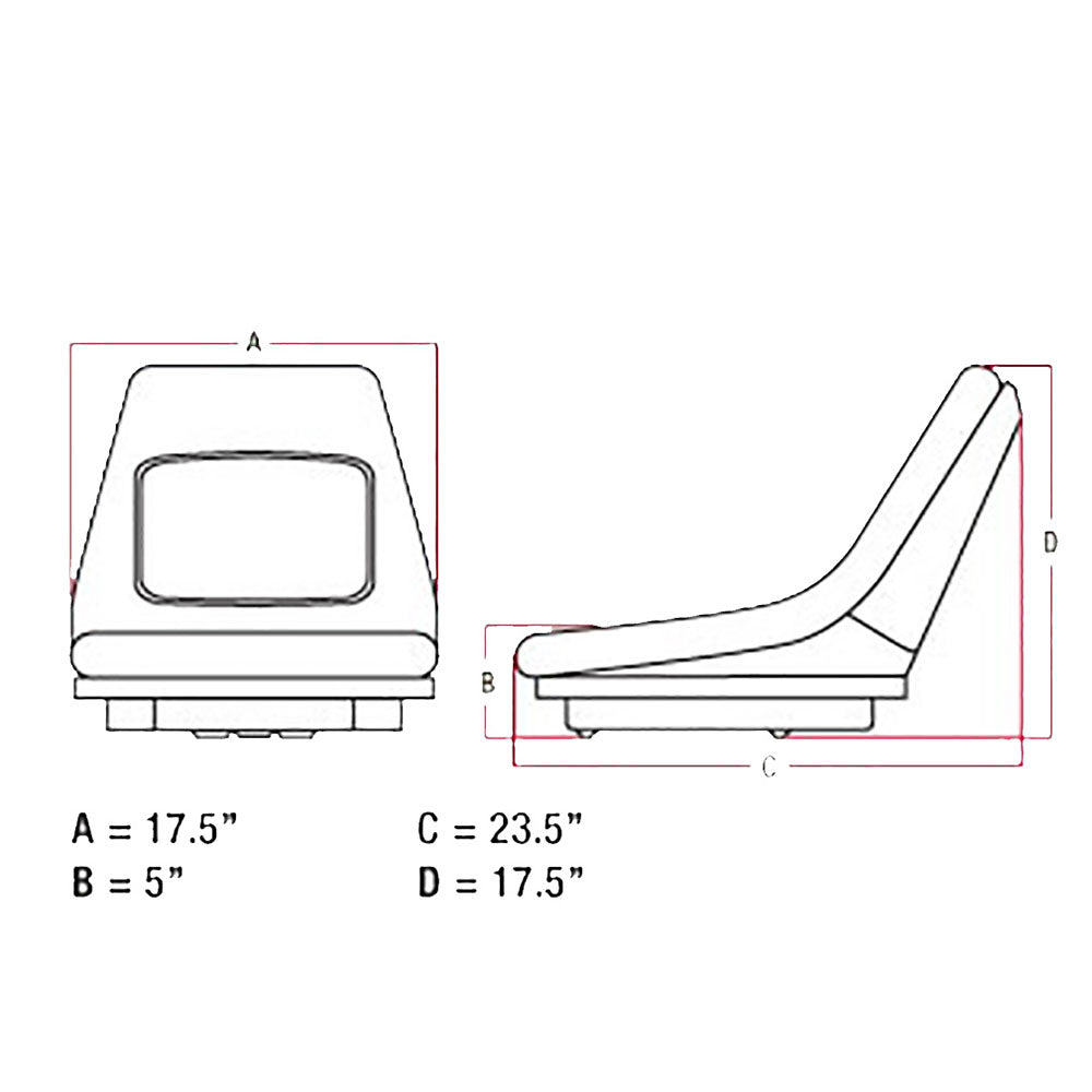 Bucket Seat Fits Bobcat Replaces 6598809