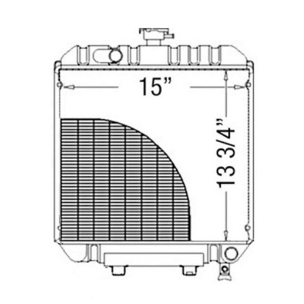Radiator Fits Kubota B9200 66361-58712
