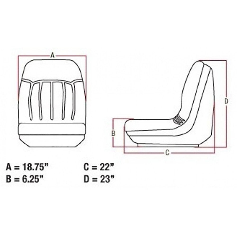 Skid Steer Seat With Tracks Fits Bobcat 730 731 732 741 742 743 Loader Vinyl
