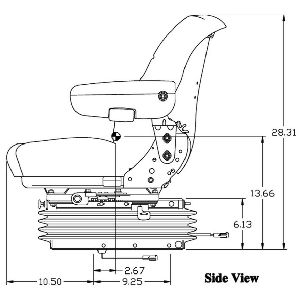 6684 Suspension Seat Assm Fits Case-IH Tractor Models 7110 7120 7130 +
