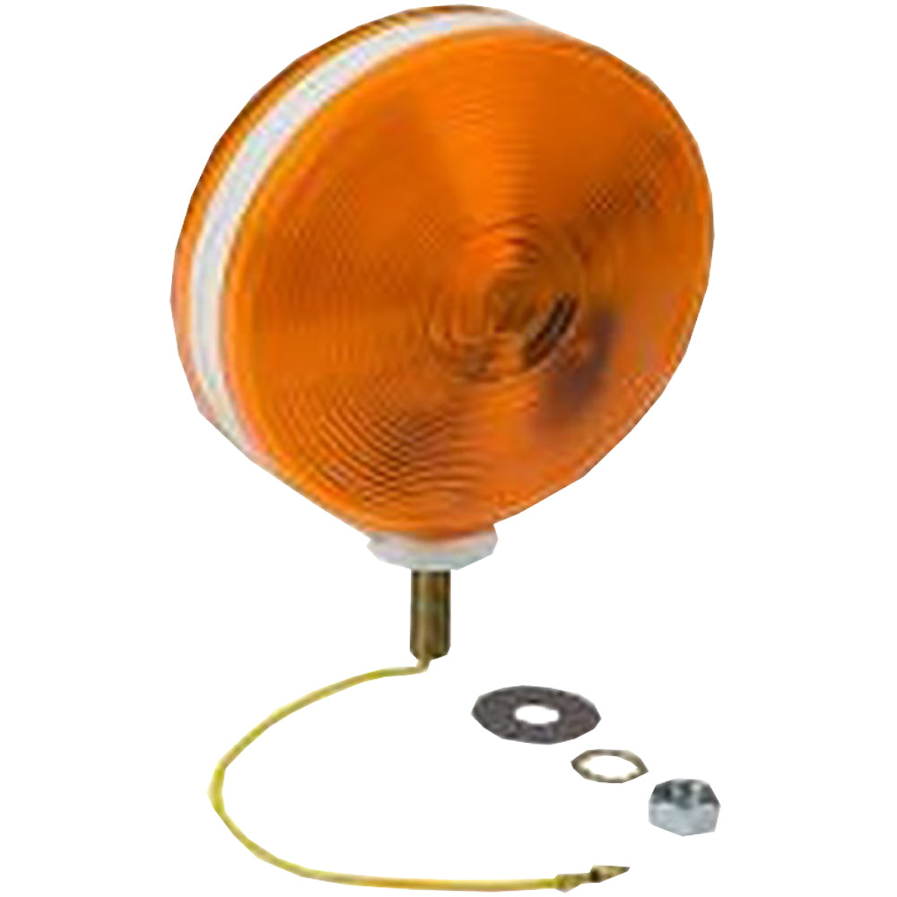 Light Assembly - 12V Safety Warning & Turn Signal Pedestal Mount Round