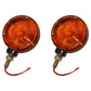 Amber Safety WARNING LIGHT PAIR for Tractor PLASTIC LENS Heavy Duty