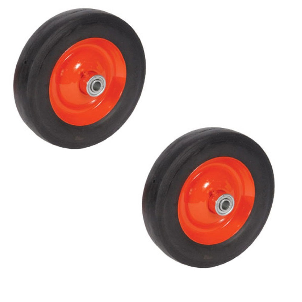 205-229 681980 Two Orange Steel Ball Bearing Wheels Fits Lawn-Boy Mowers