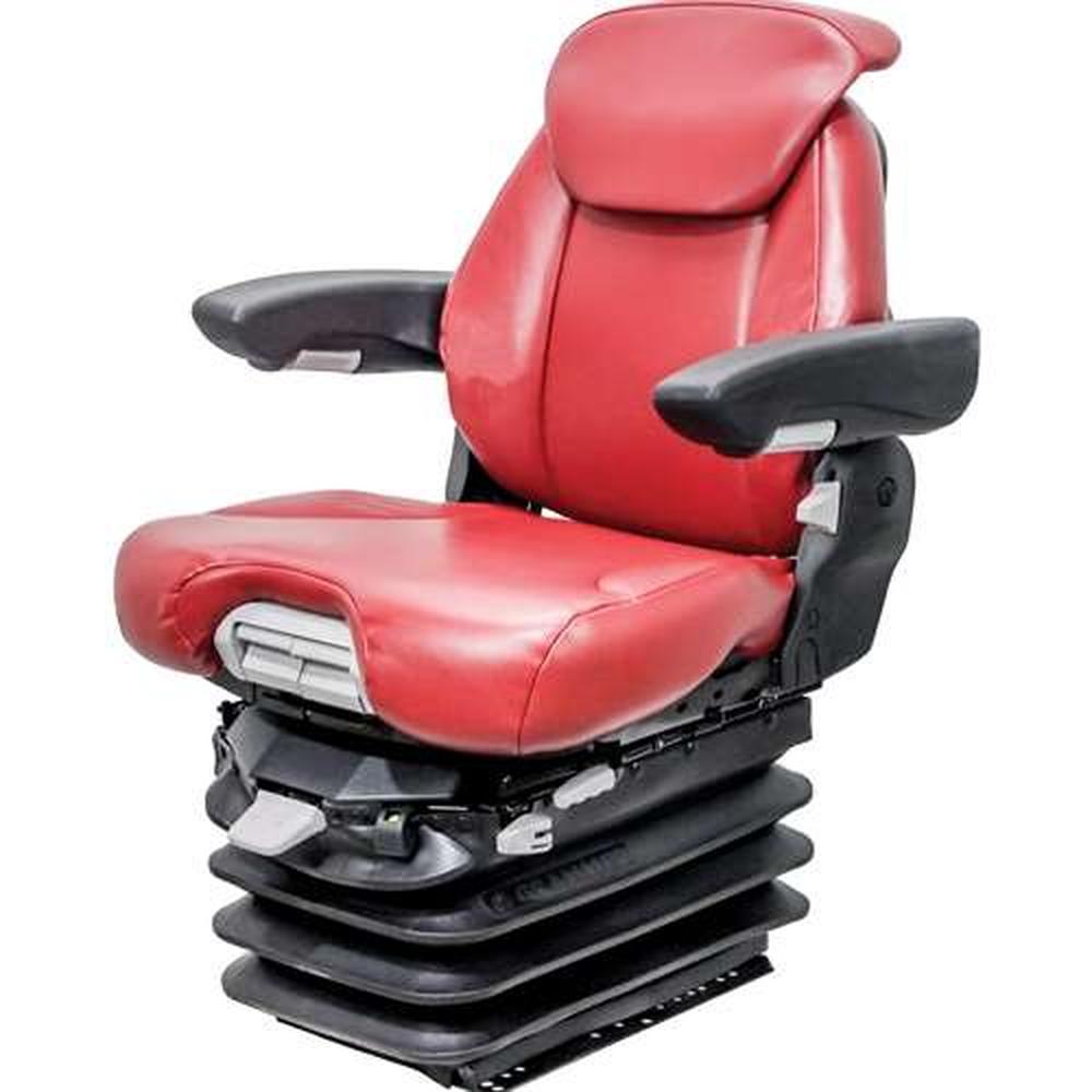 Fits Case IH 9100 & Steiger KM 1061 Seat & Air Suspension - Red Leatherette