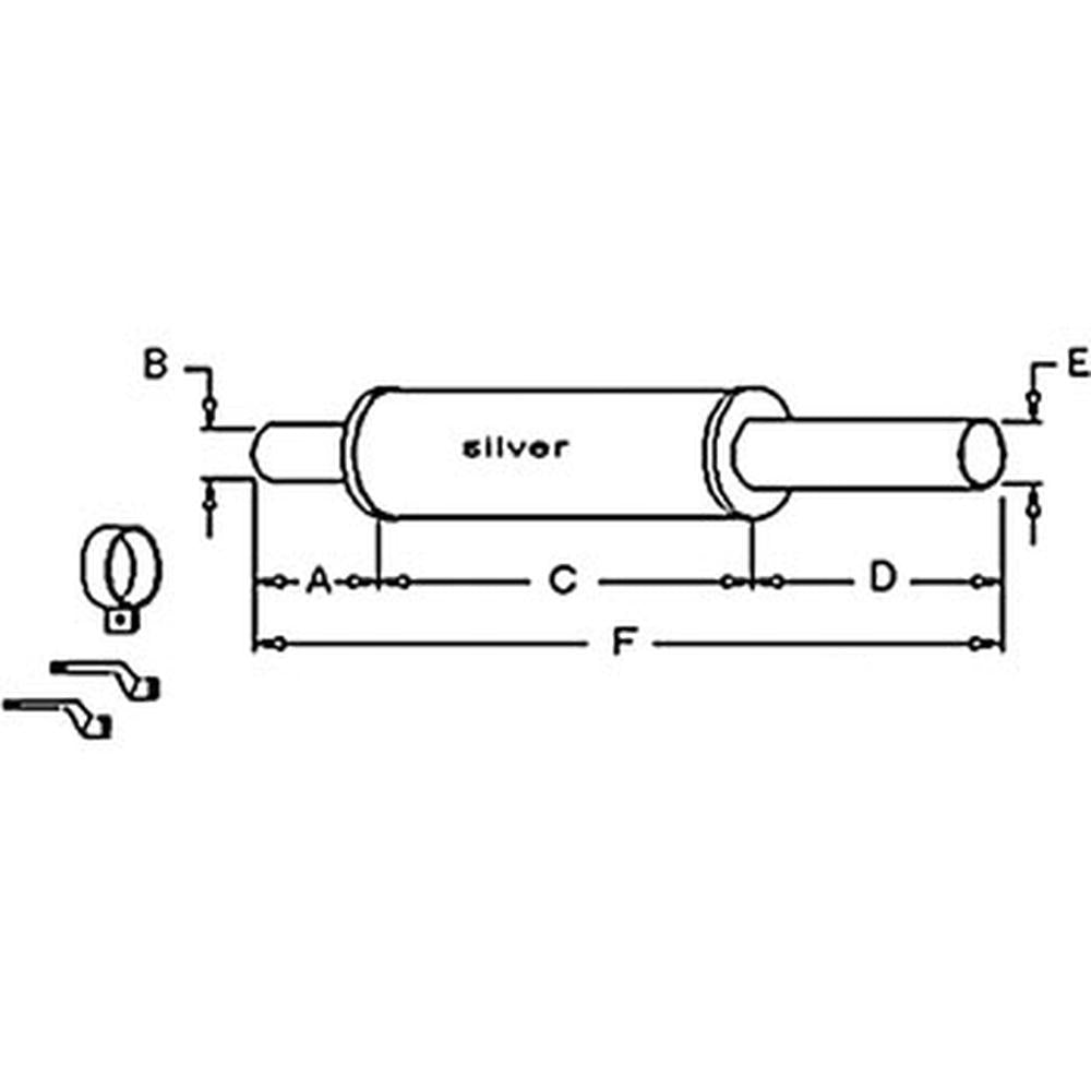 Muffler Fits Allis Chalmers D17 WD45 70229531