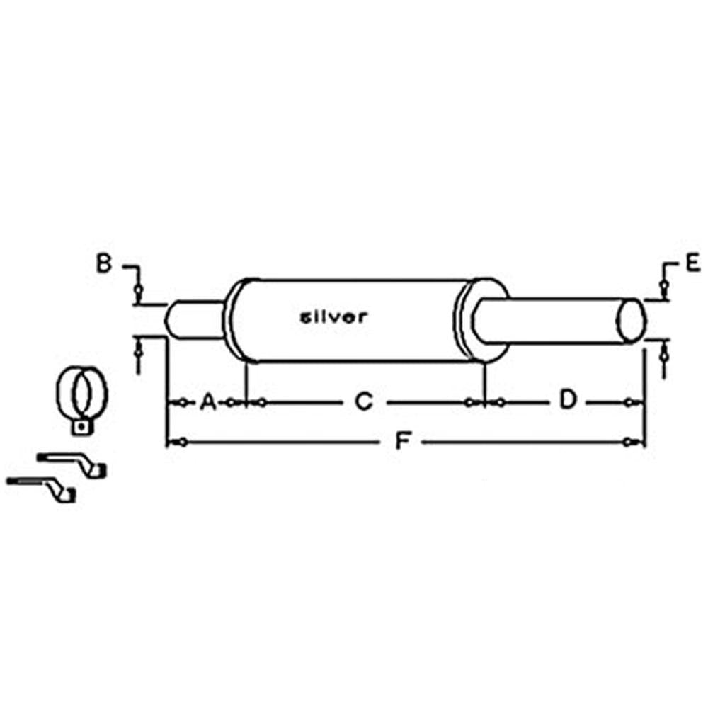 Muffler Fits Allis Chalmers D17 WD45 70229531