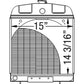 233313 Radiator Fits Allis Chalmers Tractors B, C, CA, B1, 60H, B125, D10 D12