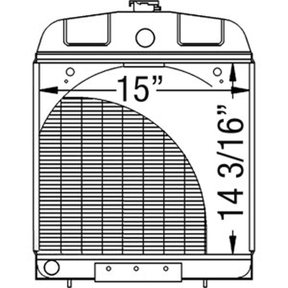 233313 Radiator Fits Allis Chalmers Tractors B, C, CA, B1, 60H, B125, D10 D12