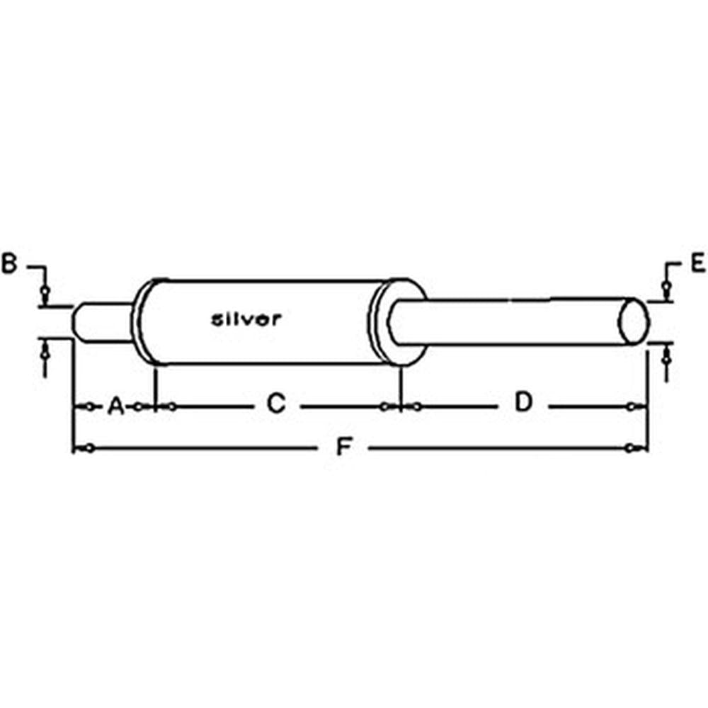 70234494 Muffler 29" Long 2" O.D 1 15/16" I.D Fits Allis Chalmers D15 D17